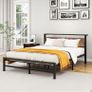 King Size bed frame With Wood Storage Headboard Image 5