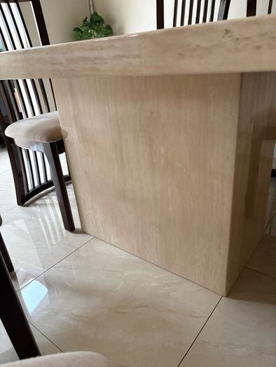 Marble Dining Table & 6 Chairs