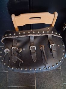 Leather saddle bags