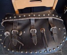 Leather saddle bags