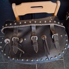 Leather saddle bags