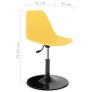 Swivel Dining Chairs 4 pcs Yellow PP Image 8