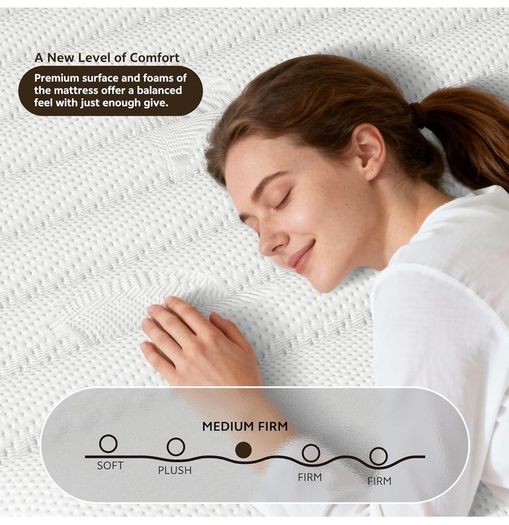 King Size Mattresses 5FT 25cm Medium Firm Pocket Sprung 7-Zone OEKO-TEX Certified