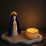 Handmade Marian Prayer Tray & Candle Holder Image 3