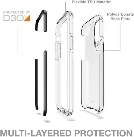 GEAR4 Samsung Galaxy S20 Rugged D30 Military Standard Back Case Cover Clear/Blk
