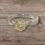 Vintage Champagne Sapphire Silver Solitaire Image 8