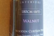 18 Walnut Colour Curtain Pole Rings (new).