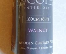18 Walnut Colour Curtain Pole Rings (new).