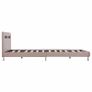 Bed Frame with LED Cappuccino Faux Leather 135x190 cm Image 5