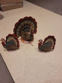 Turkey tealight holders x 3