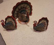 Turkey tealight holders x 3