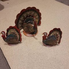 Turkey tealight holders x 3