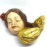 Vintage Hand Carved Wooden Putto figurine Image 6