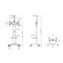 TV Bracket Floor Mobile Type Conference Stand Image 6