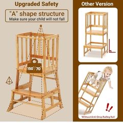 COSYLAND Toddler Kitchen Step Stool Tower