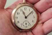 Antique Silver Swiss Made WW1 Era Military Pocket Watch