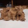 Wood carving sow and piglets Image 2