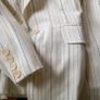 Mango suit jacket + wide leg trousers striped tailored set beige similar to Michelle Keegan 8/10 Image 5