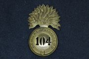 Royal Bengal Fusiliers 104th Regiment of Foot , Glengarry Badge