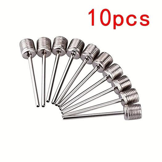 10x Friend Sport Ball Inflating Pump Needle for Football Basketball Soccer Inflatable Air Valve Adaptor Stainless Steel Pump