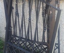 Heavy steel driveway gates / wrought-iron style gate