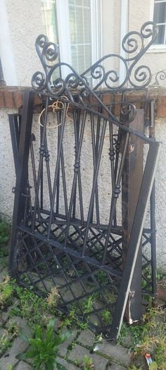 Heavy steel driveway gates / wrought-iron style gate