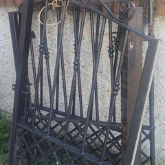 Heavy steel driveway gates / wrought-iron style gate