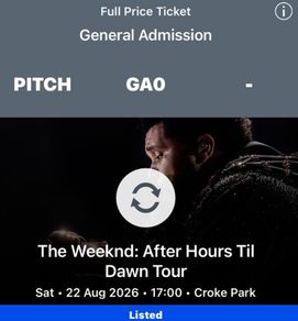 Weekend concert Croke Park August 2026