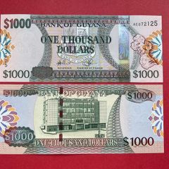 Guyana  1000  Dollars  2011. Pick 39a  ( Uncirculated )