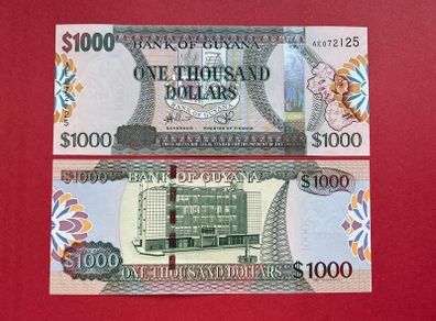 Guyana  1000  Dollars  2011. Pick 39a  ( Uncirculated )