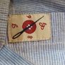 FLY GUY SHIRT Size Small Denim Look Blue Retro Slim Fit Image 4