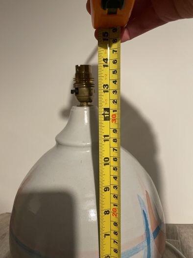 Large round pottery lamp