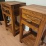 Wooden Bedside Locker x 2 Image 4
