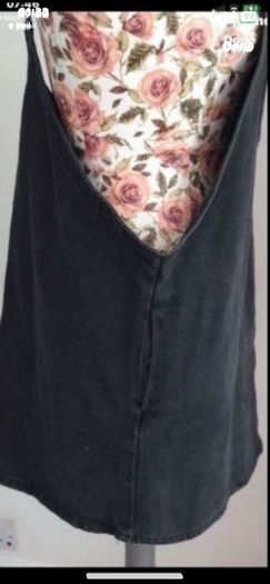 dress black denim pinafore dress size 12
