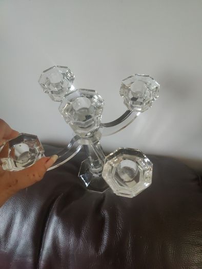Crystal candle holder