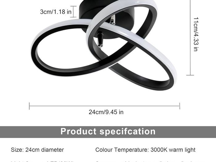 NEW SALE | LED Ceiling Lights, 22W 2500LM Creative Flower Design Ceiling Light, Aluminium Ceiling Lighting Fixture for Living Room, Bedroom, Kitchen, Hallway, Warm White 3000K