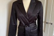 b young dressy black belted jacket size 12