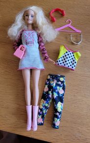 Older Barbie with clothes