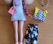 Older Barbie with clothes