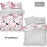 SALE | Metalic Marble Duvet Cover Sets, Reversible Triangle Bedding Double Bed Set, Washable Quilt Covers, Pink Image 5