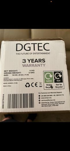 DGTec CY-08 40 W Bluetooth Device Streaming Wall Mountable 2.0 Channel Soundbar with Remote Control - Black