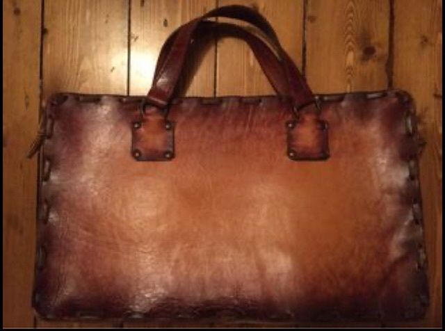 Leather laptop bag