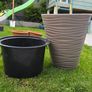 Large plastic plant pot with separate insert, frost resistant Image 2