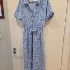 Ladies blue floral summer dress uk 8