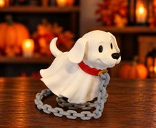 Floating Ghost Dog - Optical Illusion Halloween Decor - Dog Lover Gift - 3D