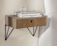SKLUM Glai Floating Bedside Lockers - Pair (Ash Wood)