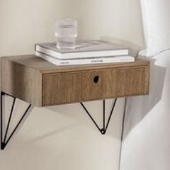 SKLUM Glai Floating Bedside Lockers - Pair (Ash Wood)