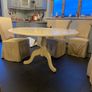 Round table and Six fabric chairs Image 3