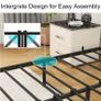 4ft6 Double Size Bed Frame with LED Lights Image 2