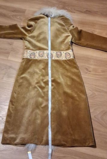 Rare Vintage 1999 Karen Millen Penny Lane Velvet Coat | Real Sheepskin Trim | Size 14 Afghan